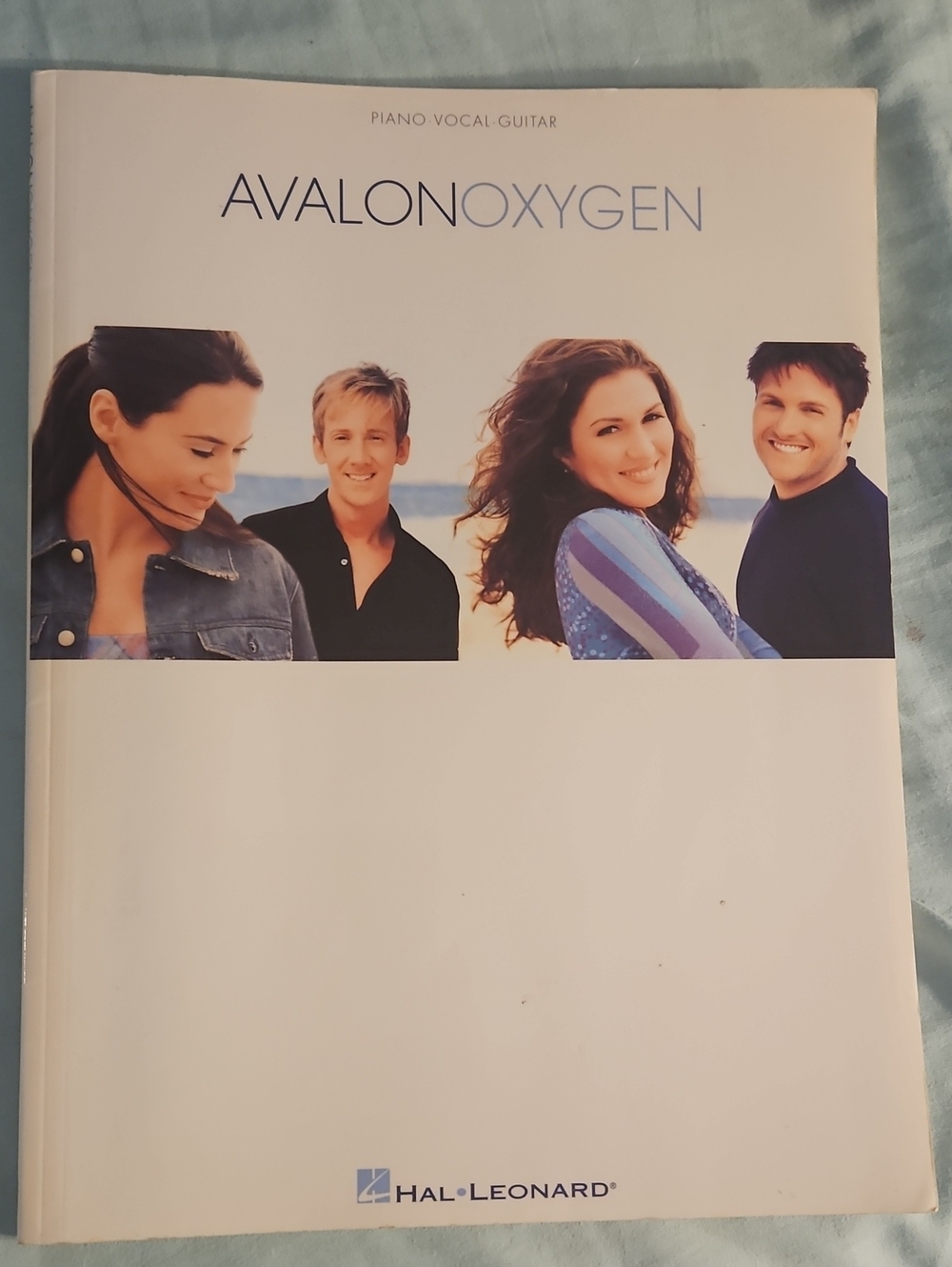 Avalon OxyGen Piano Vocal Guitar Songbook — White & Blue Cover